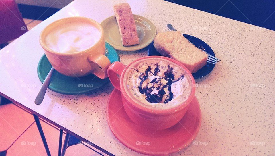 Coffee date with snacks