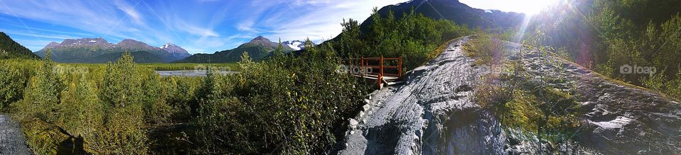 Heading up the mountain to see exit glacier 