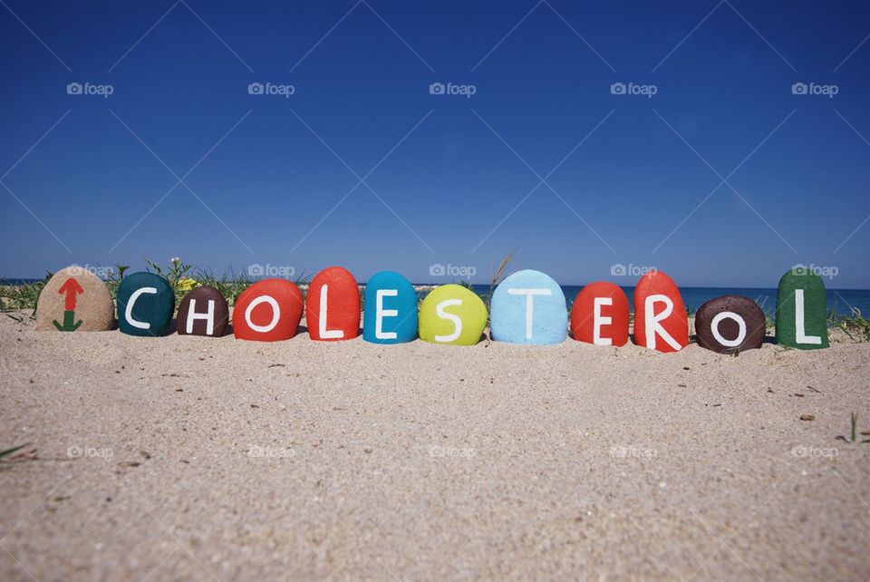 Cholesterol on colourful stones