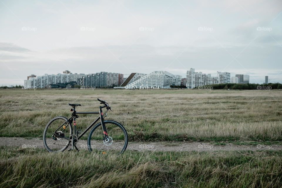 Black Bicycle Standing