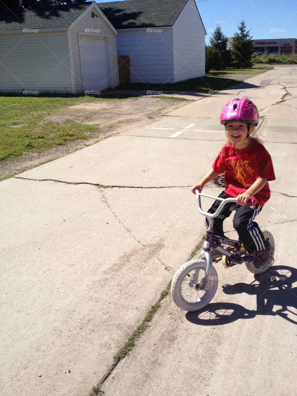 Hailey on the bike