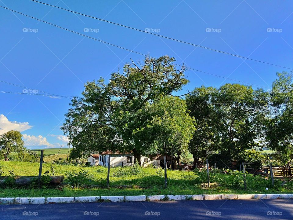 The back roads in the interior of Brazil are beautiful, with unique landscapes, including the rural lifestyle that mixes with the city ​​life.