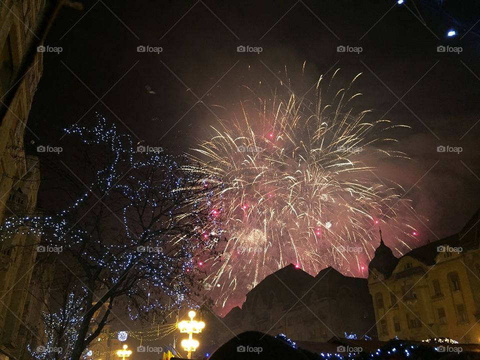 Fireworks at New Year eve