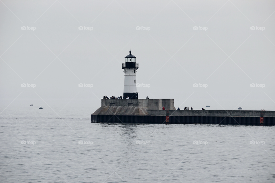 A picture of a lighthouse at Duluth, Minnesota. 