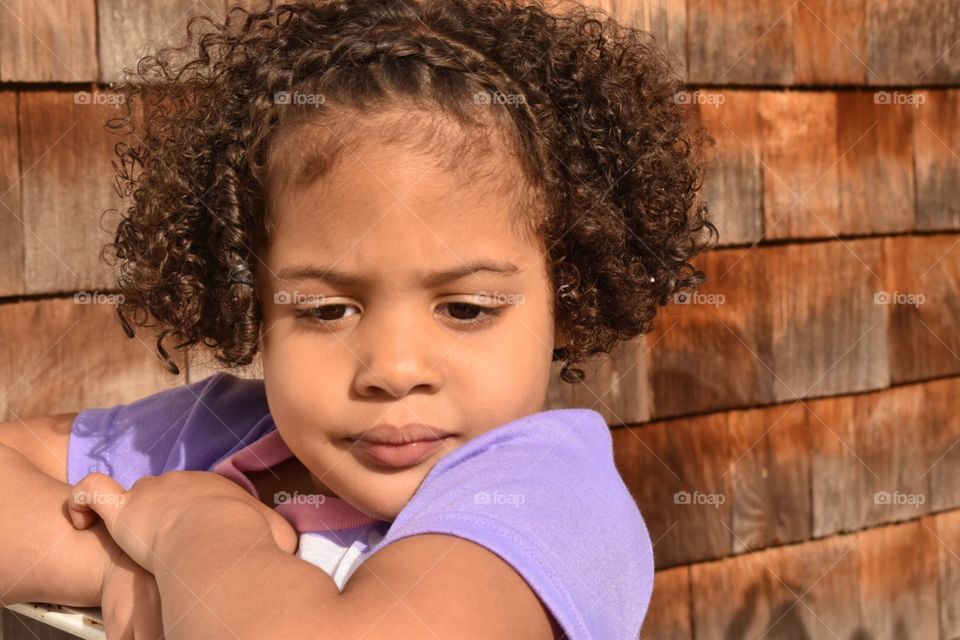 Children, curly hair 