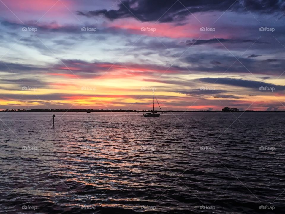 Colorful Sunset Sail