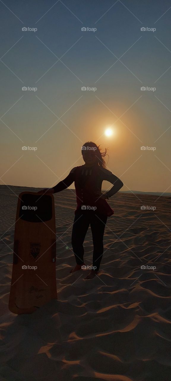 Sunset vibes in desert