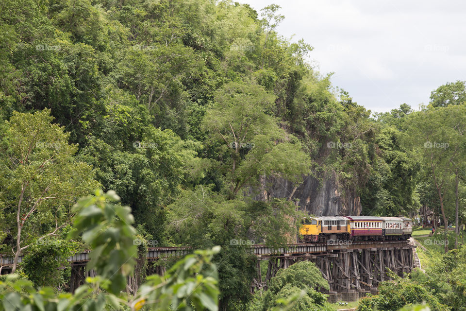 Train in Kanchanaburi Thailand 