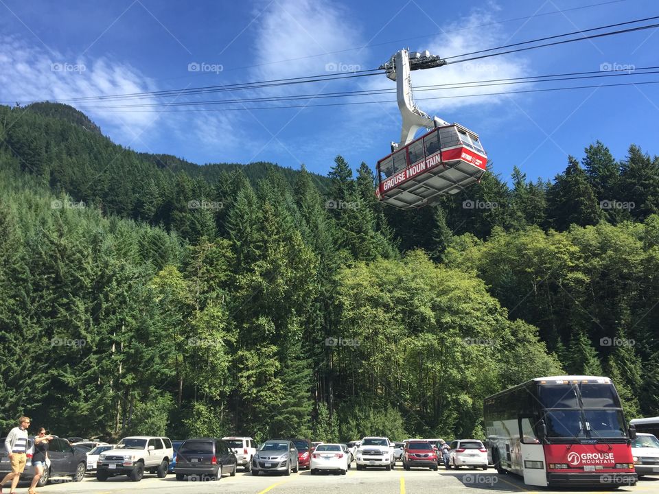 Gondola up the mountain 