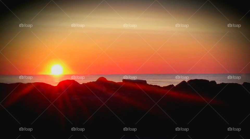 sunrise over the Atlantic ocean