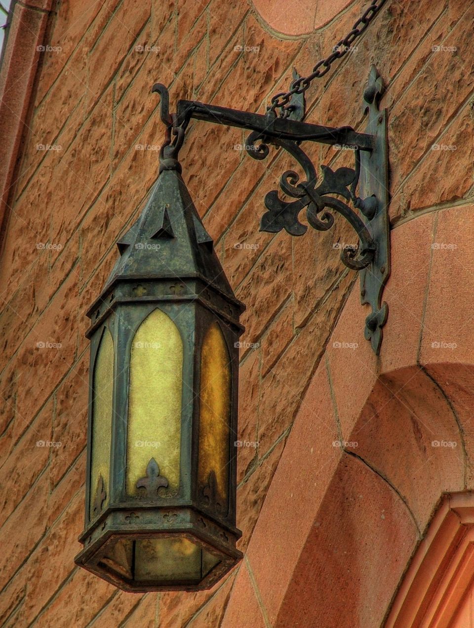 Yellow hanging lamp 