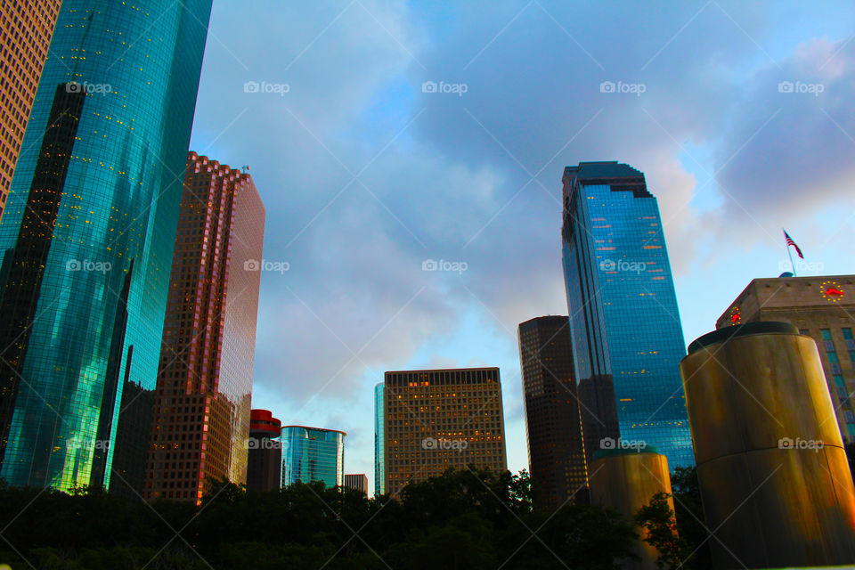 Searching for a parking garage to drive atop of and capture the Houston skyline at sunset, before it set, was an adventure. 