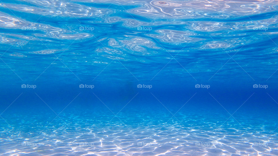 underwater crystal clear blue sea