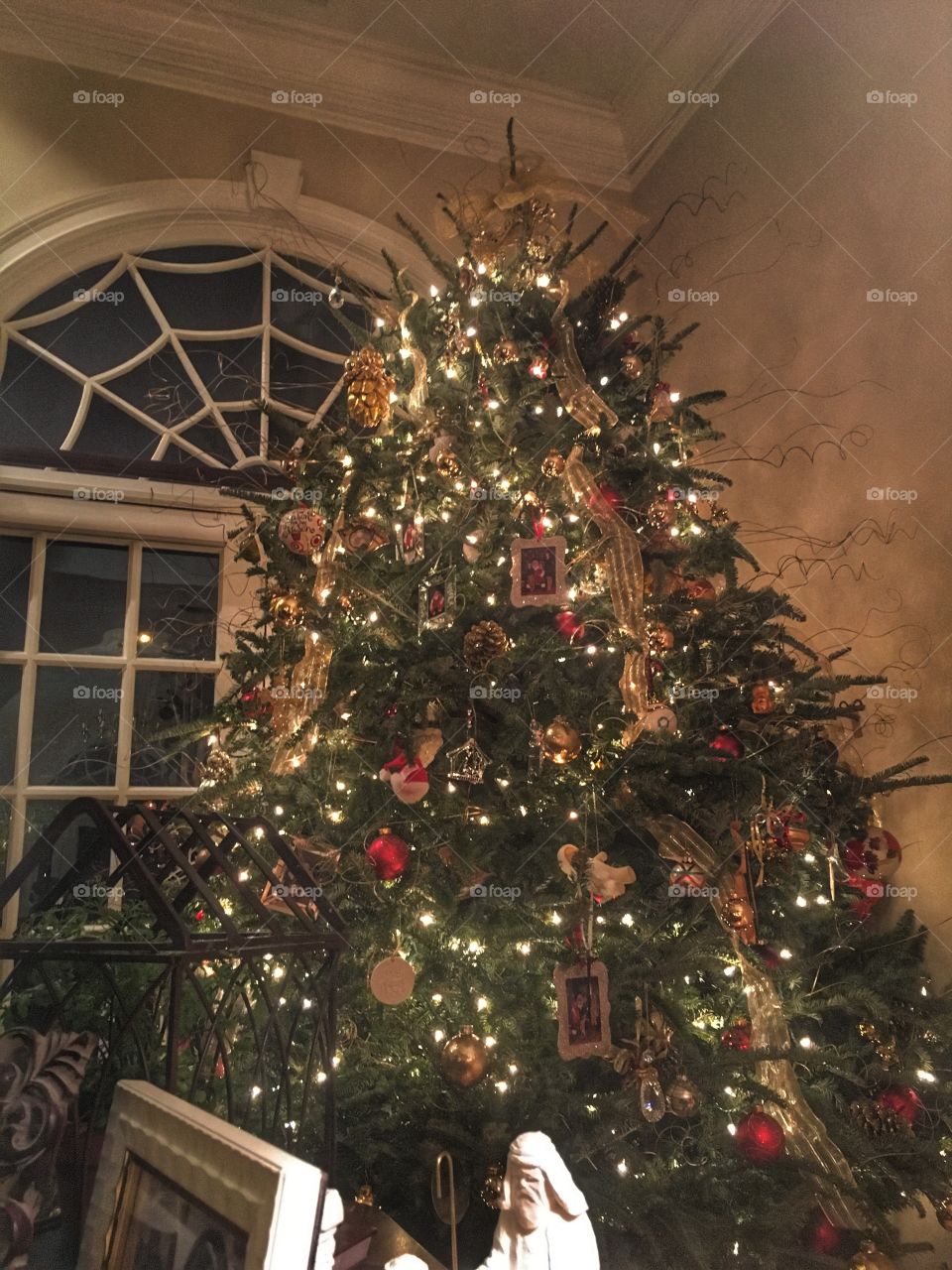 Christmas tree inside beautiful home