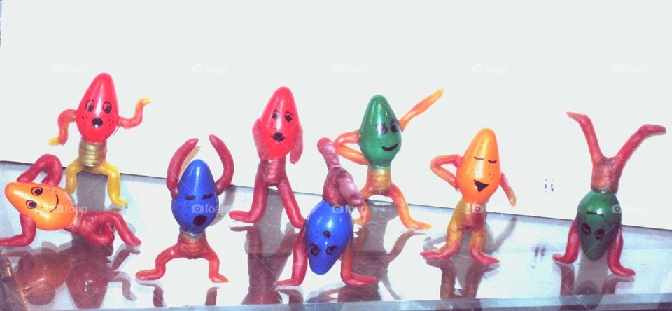 Christmas light bulb people