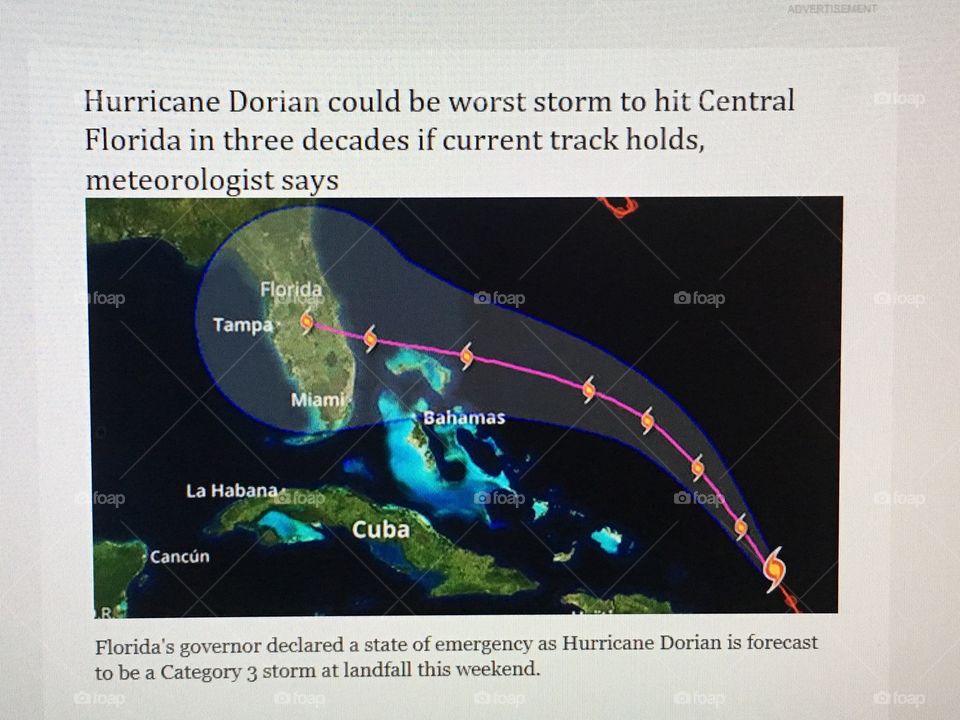 Hurricane Dorian forecast