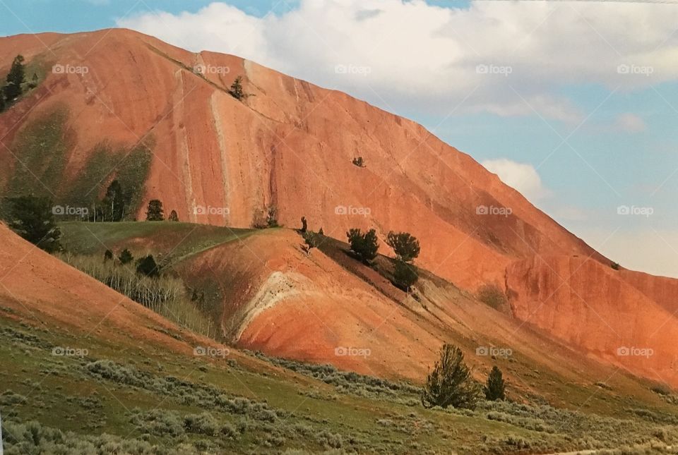 Red mountains in Wyoming 