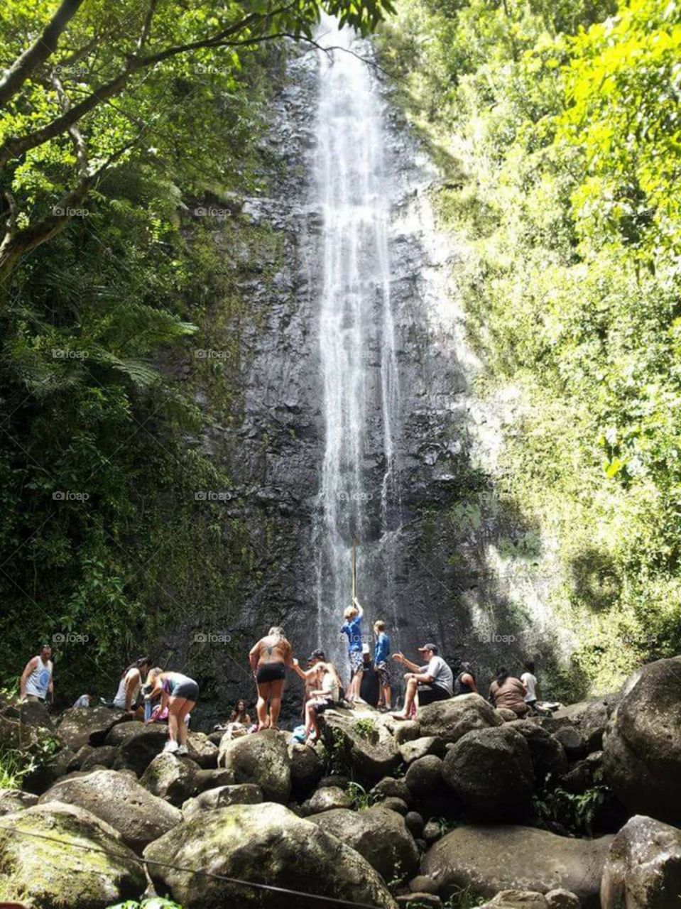 Beautiful Hawaii waterfall