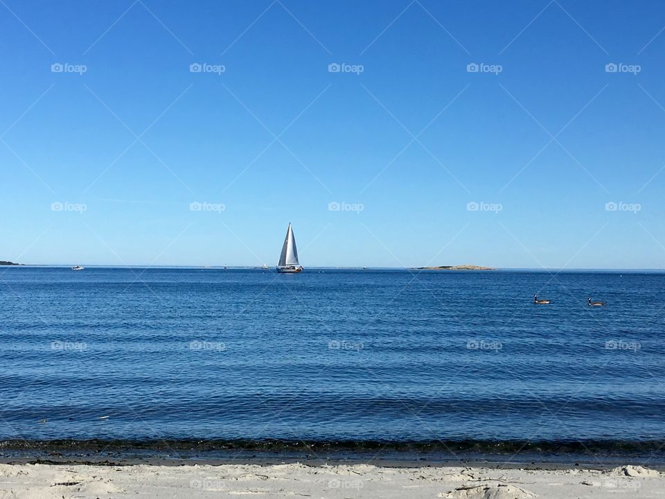 Ship at peaceful sea