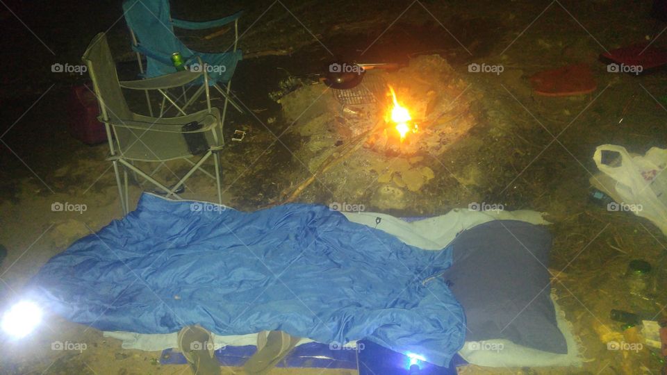 Camping next to the camp fire!!!$