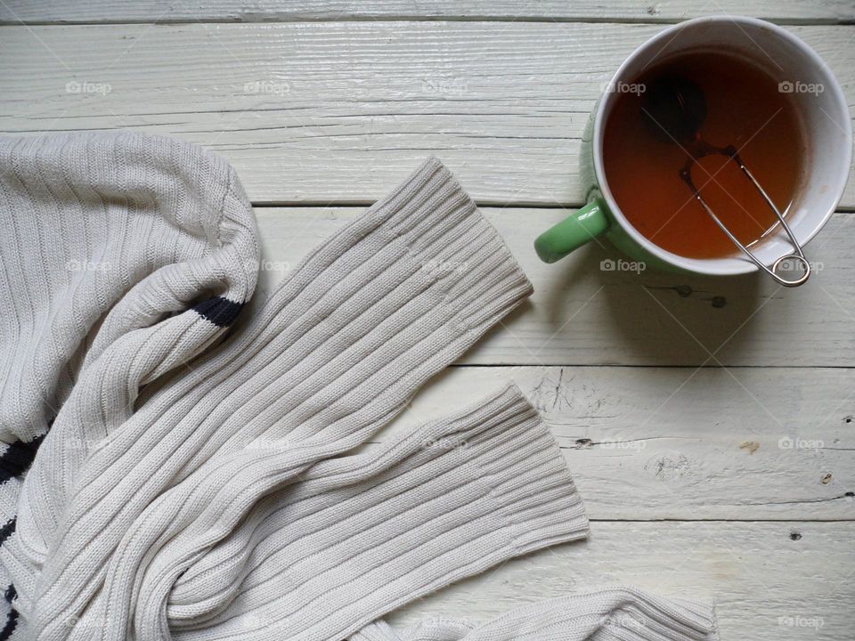 tea and warm clothes