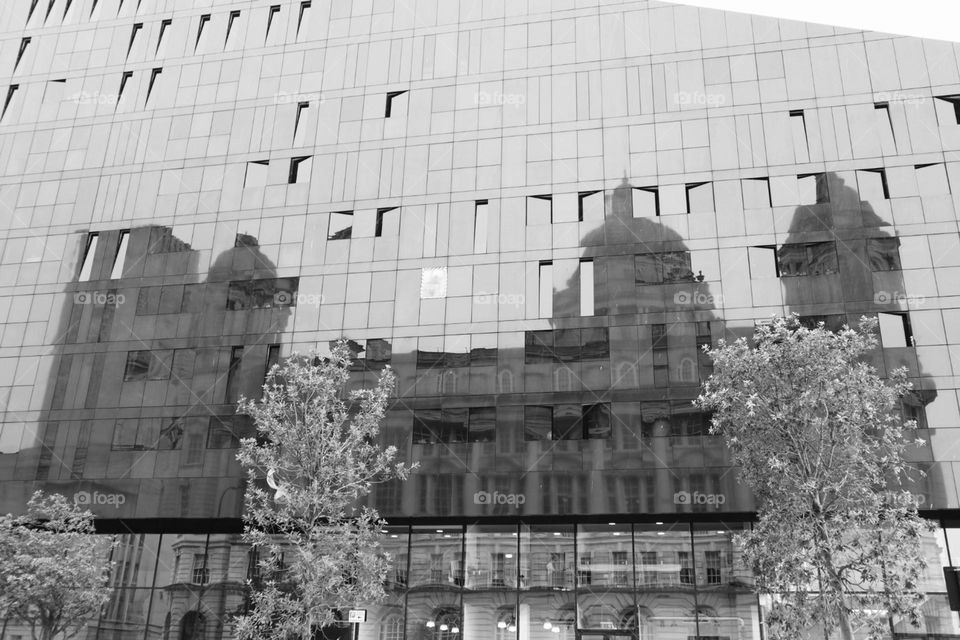 Reflection of Liverpool old and new