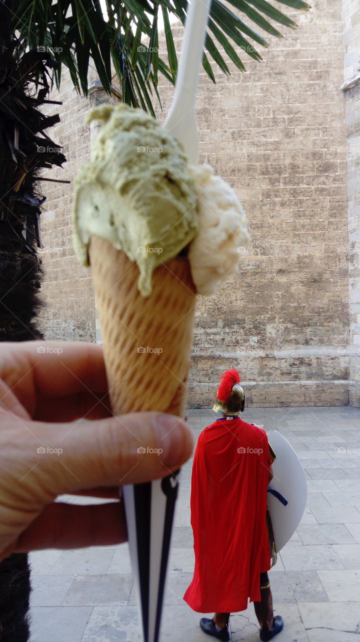 Have some ice cream in Valencia