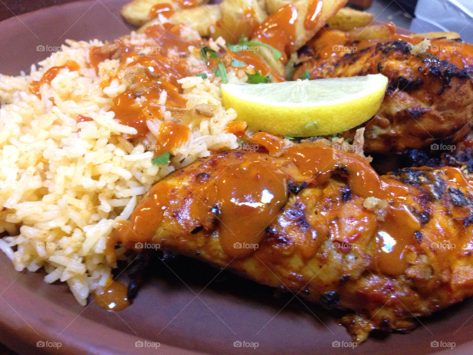 food rice lemon chicken by kaykay91