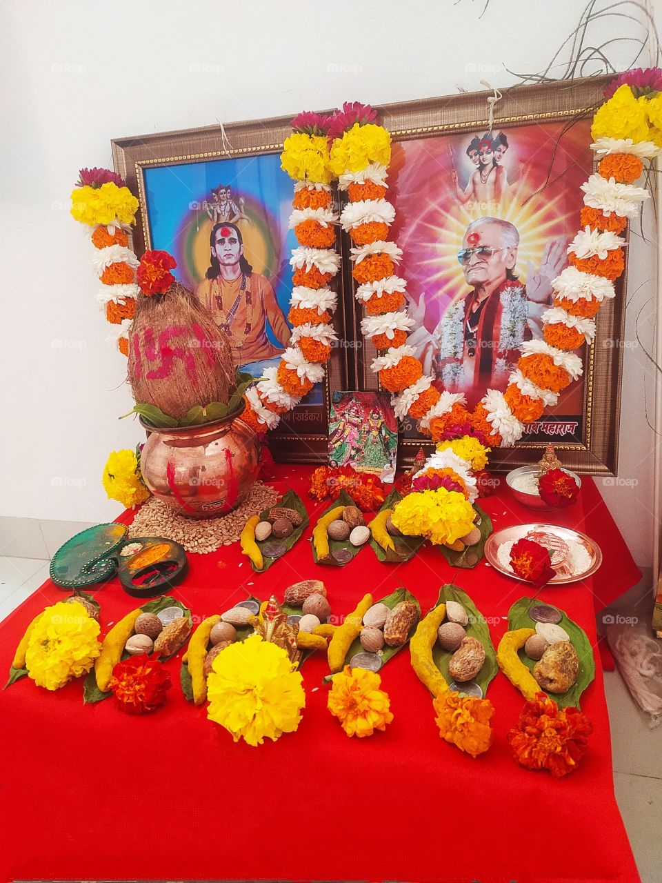 Guru charitra parayana puja in lord Dattatreya
