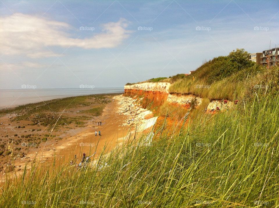 Hunstanton cliff face and beach