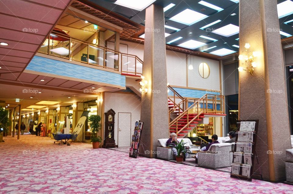 Japanese Style Hotel Lobby