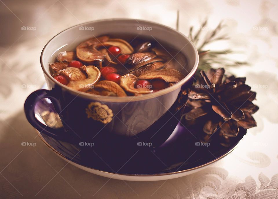 The taste of winter forest