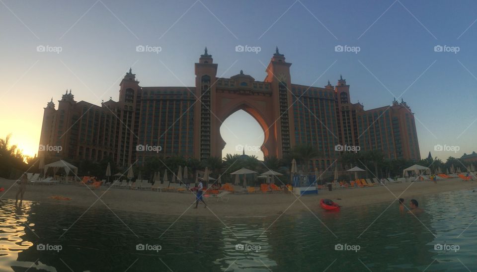 A view of the beautiful Atlantis Hotel