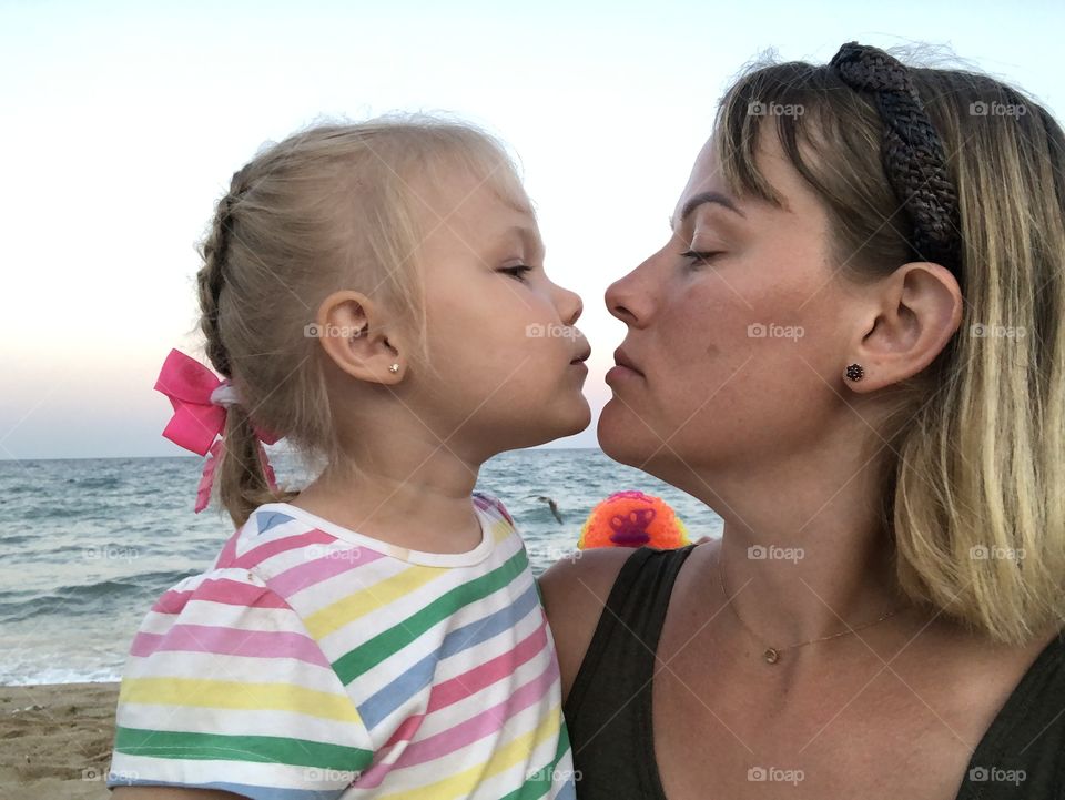 Selfie mother and daughter 