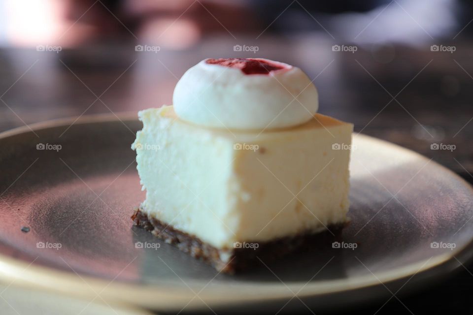 Cheese cake in a plate