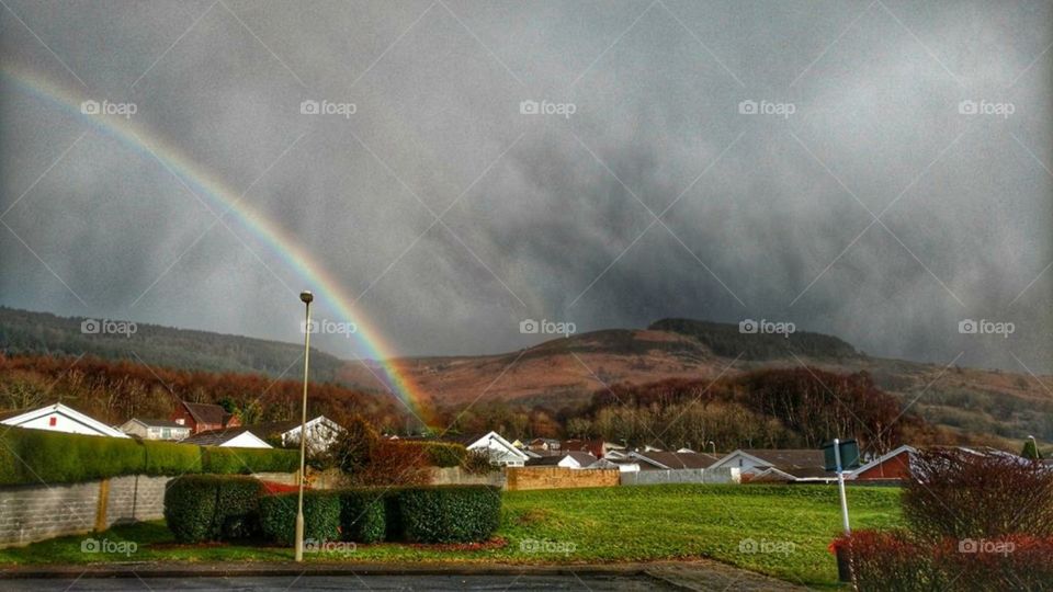 Rainbow Rising 🌈 Cwmbach, Aberdare, Wales - February, 2018