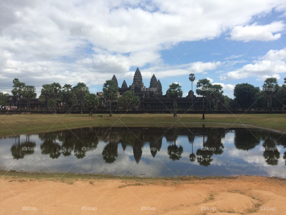 Reflection of Angkor Wat Cambodia 