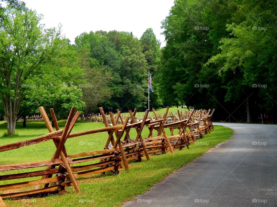 Entrance road to Musgrove Mill state historical site in South Carolina