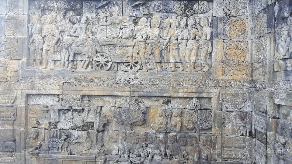 Borobudur wall carvings