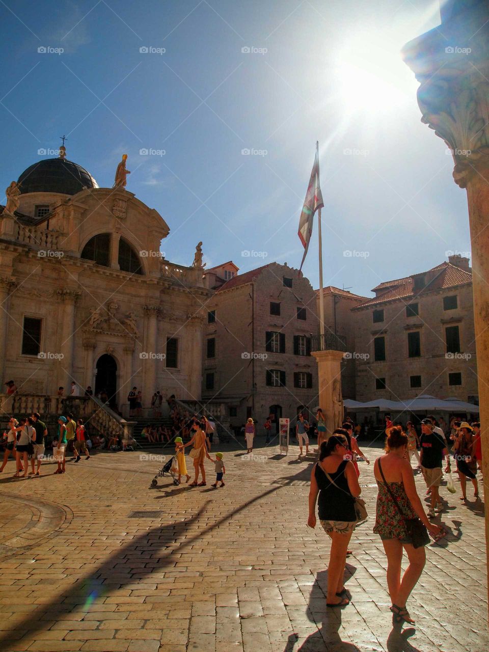Libertas. Square of old Dubrovnik