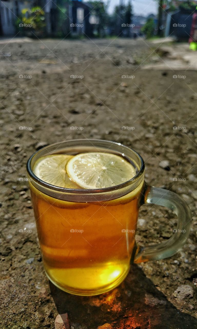 Hot lemon tea 🍋
