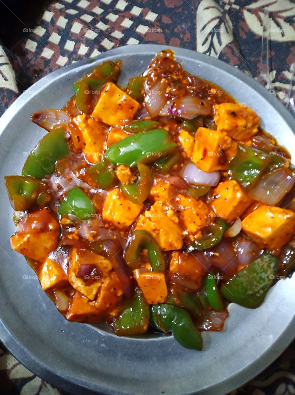 Chilly Paneer Dry (Food Vegetable)