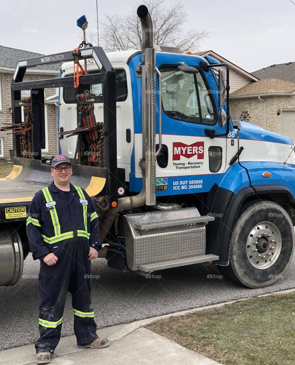 Tow Truck with the Driver