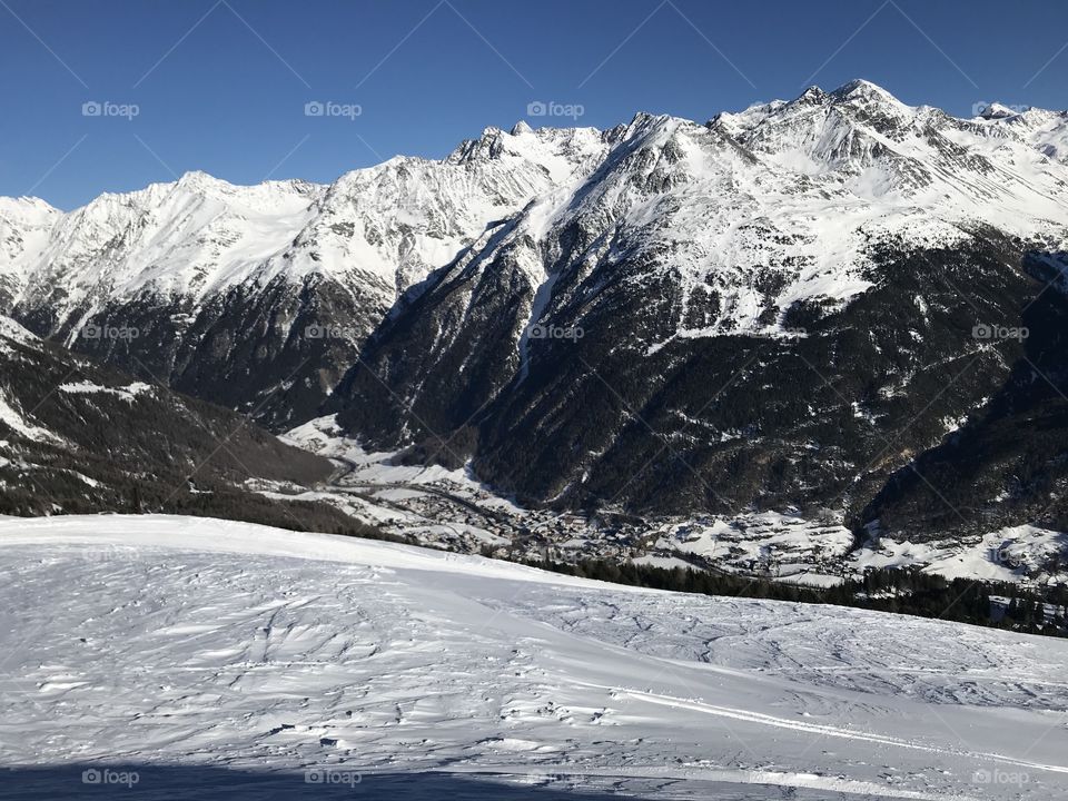 Ski resort in the Alps 