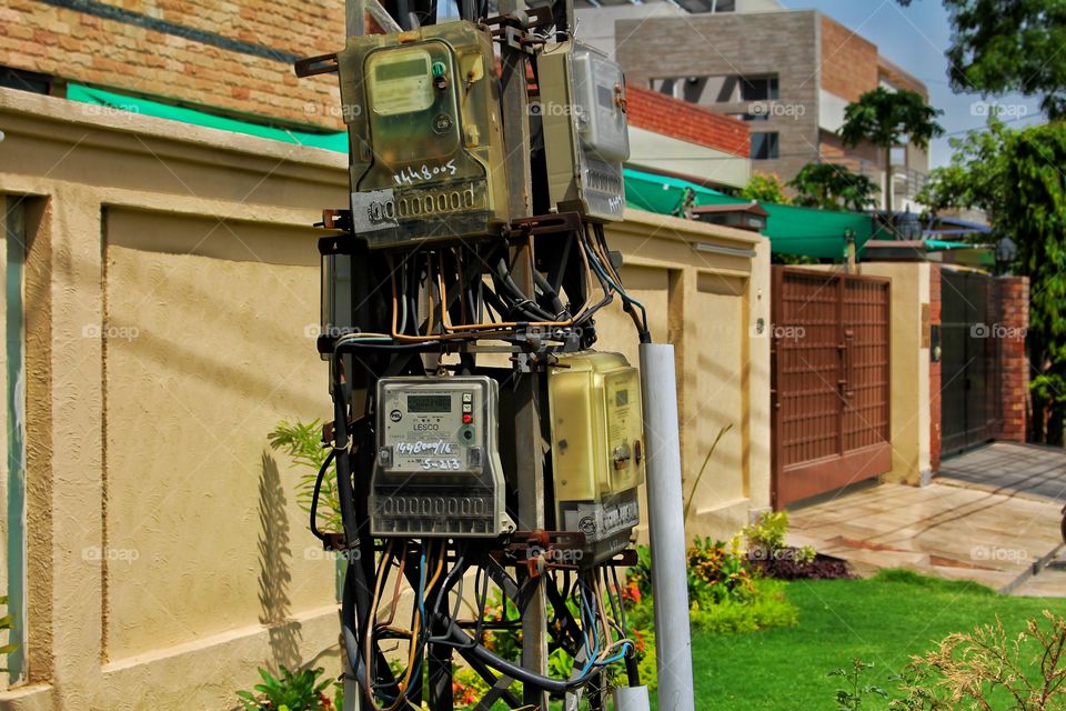 Electricity Box. Wires Everywhere