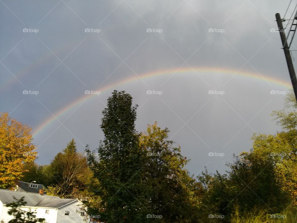 Rainbow. Rainbow over my town!