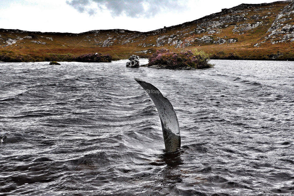 crashed aircraft in scottish loch scotland engine plane crash by pandahat