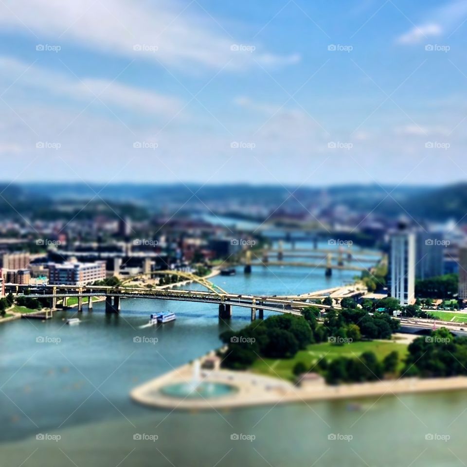 Downtown Pittsburgh....as seen in tilt-shift *taken by me*