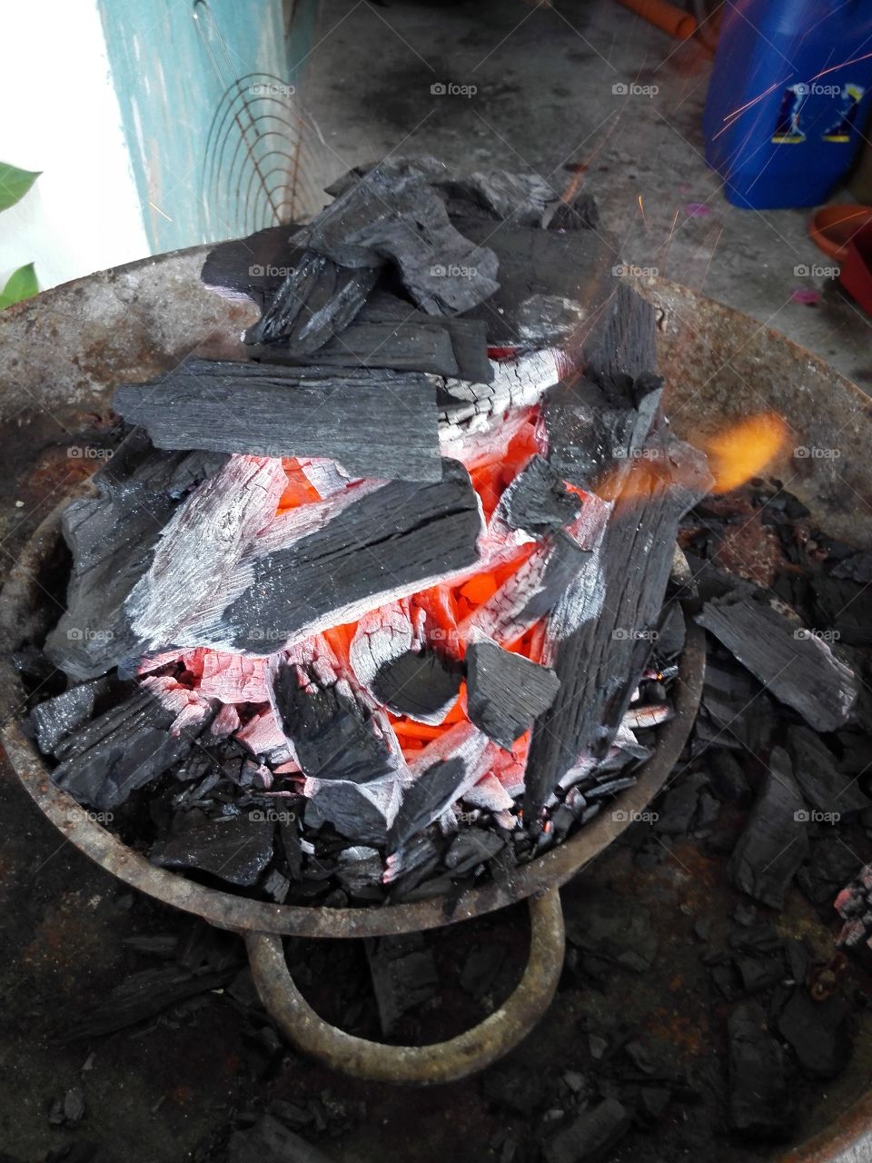 Flame, Coal, Charcoal, No Person, Ash