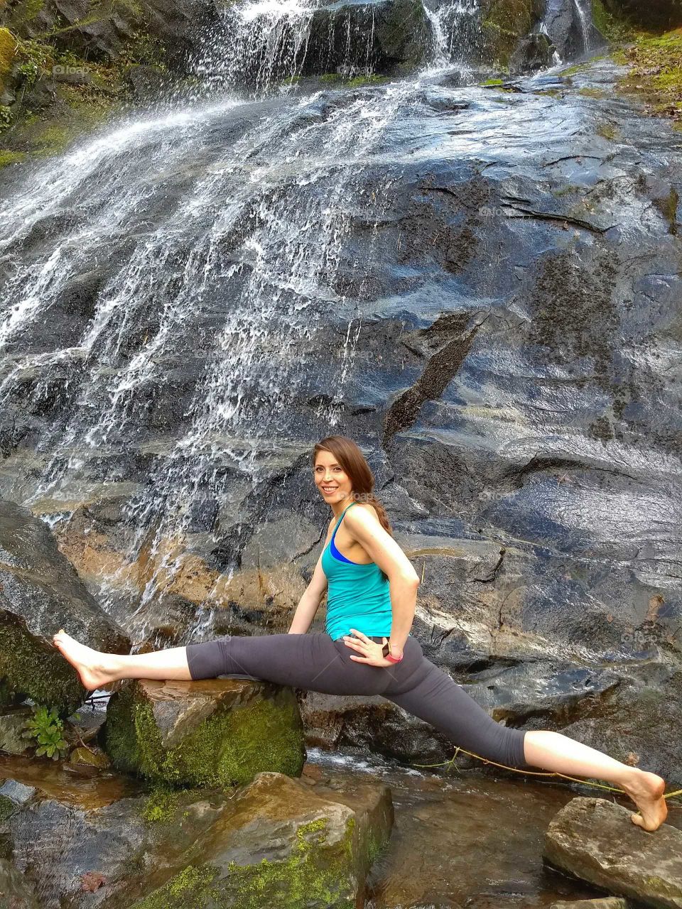 waterfall splits yoga